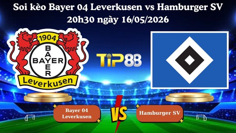 TIP88 Nhận định soi kèo Bayer 04 Leverkusen vs Hamburger SV 20h30 ngày 16/05/2026 - Bundesliga